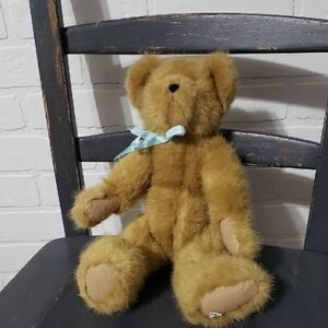 Classic Brown BOYDS Teddy Bear with Blue Ribbon